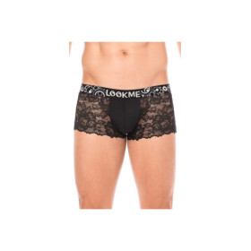 Boxer noir en dentelle délicate 